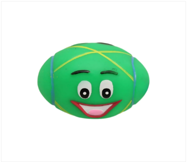Pet Dog Toy Squeaky Rugby Ball 12 cm Assorted Colours