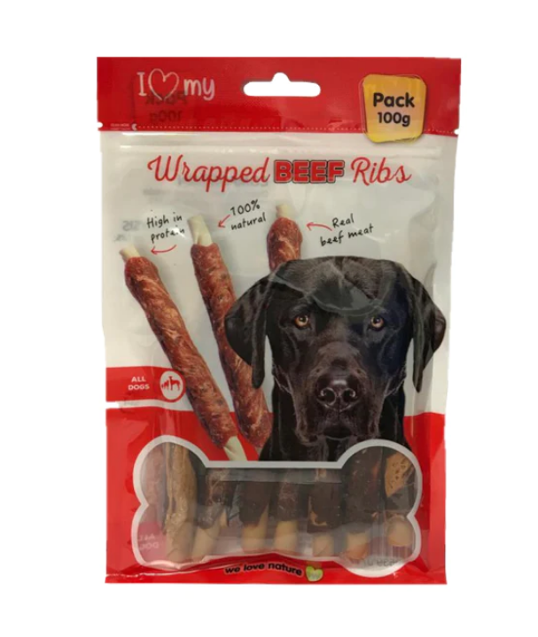 Pet Dog Treats Beef Ribs 100g