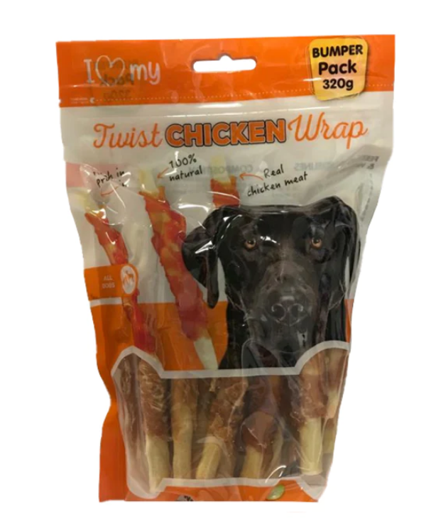 Pet Dog Treats Chicken Twist 320g