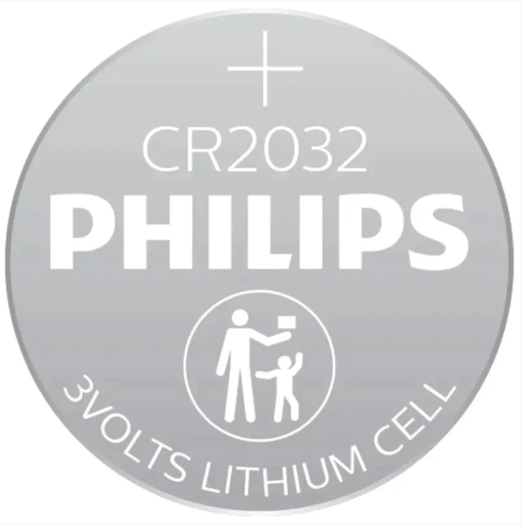 Philips Lithium Coin Battery 3V CR2032 x5