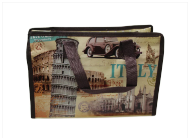 Plastic Carry Bag Shopping Reusable Bag Assorted Printed Design 30cm x 20cm x 12cm