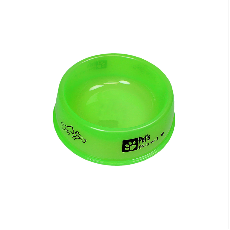 Plastic Indoor Outdoor Cat Dog Food Bowls Assorted Colours Medium Size