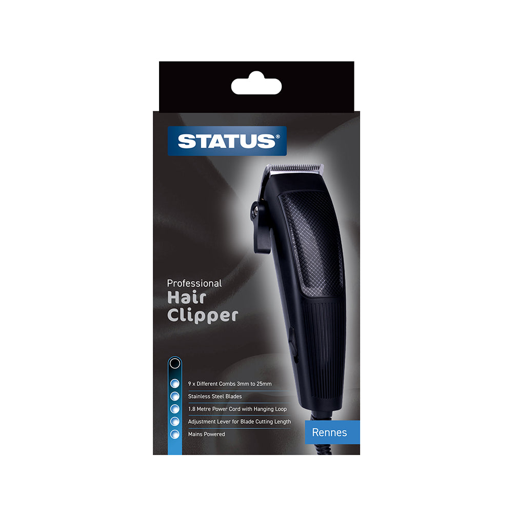 Rennes - Black - Hair Clipper - 1 pk - in Glossy Retail Box