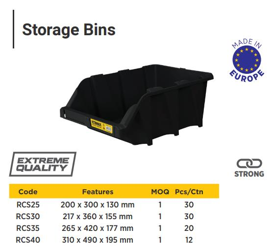 S-25 PLASTIC BOX BLACK 200mm x 300mm x 130mm