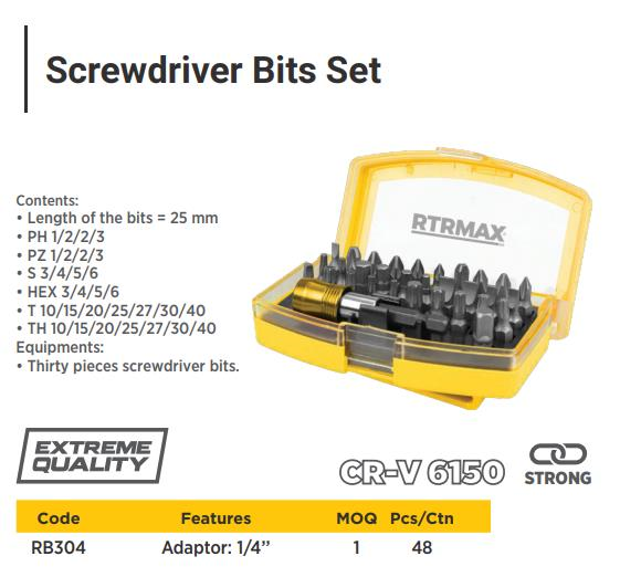 SCREWDRIVER BITS SET (32 PCS)