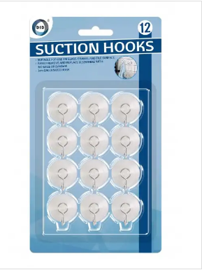 12pc Suction Hooks
