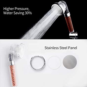 Shower Head Flow With Water Purify Beads Filter 3 Modes