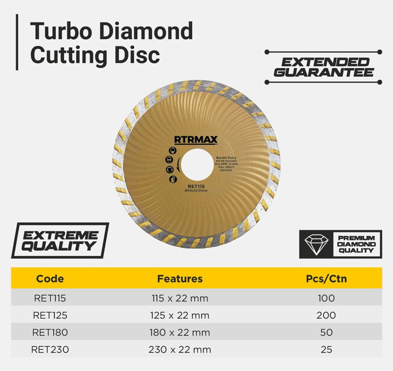 TURBO DIAMOND BLADE 230 X 22.2MM