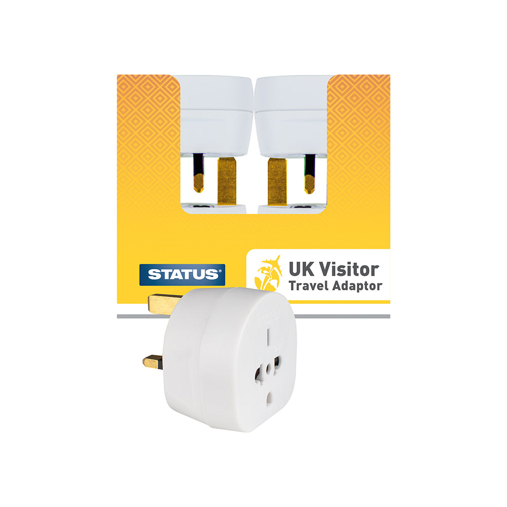 UK - Visitor Adaptor - White - "bulk" - in Colour CDU