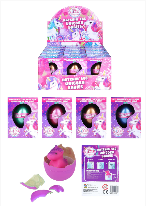 Unicorn Egg Hatchin’ Grow Your Own Unicorn Babies Assorted Colours