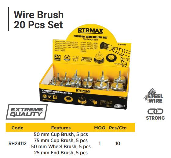 WIRE BRUSH SET 20 PCS