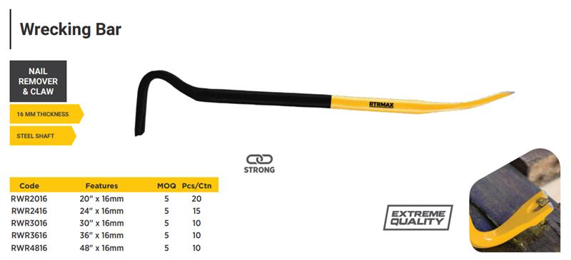 WRECKING BAR 20"x16mm