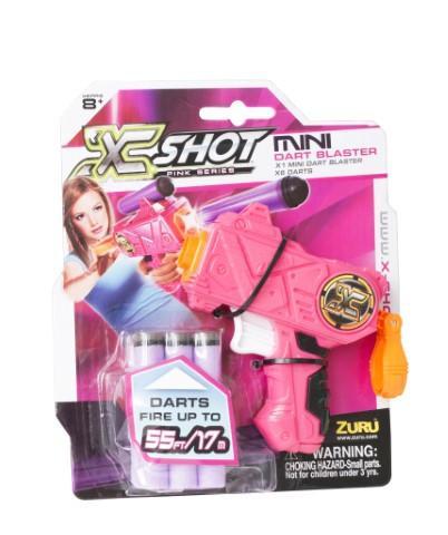 X-SHOT Girls New Pink Mini Blaster Indoor/Outdoor Toy