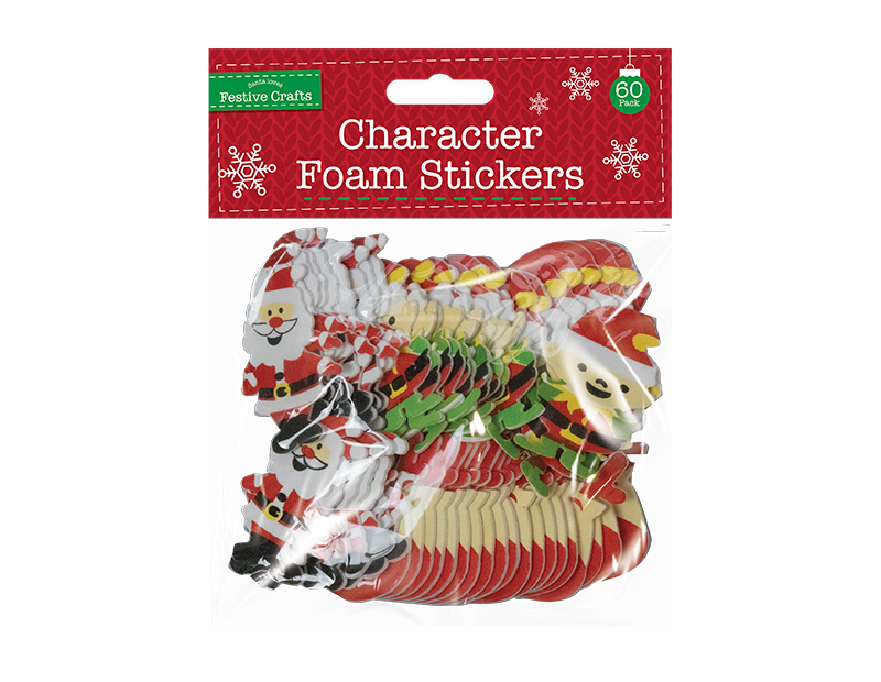 Xmas Figures Foam Stickers 60 Pack