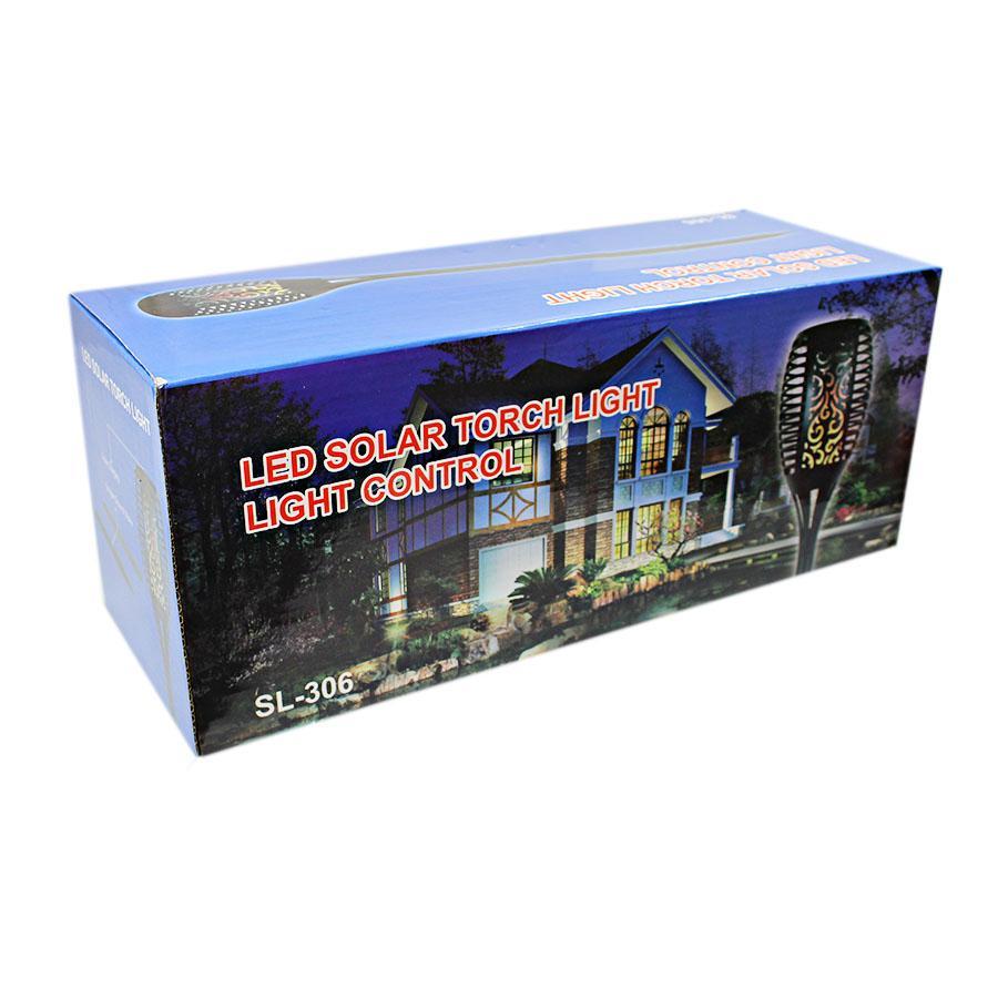 x 1 Solar Garden Lights Outdoor Waterproof LED Flickering Flames Torch