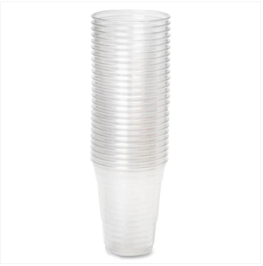 100 Pack Clear Disposable Plastic Cups