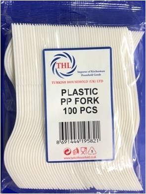 100 Pack Plastic Disposable Forks Home Party BBQ