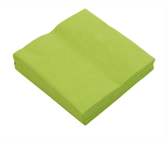 100 Pack Tableware Soft Party Paper Apple Green Napkins 30cm x 30cm