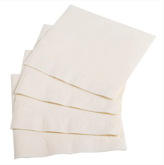 100 Pack Tableware Soft Party Paper Napkins Ivory 30cm x 30cm