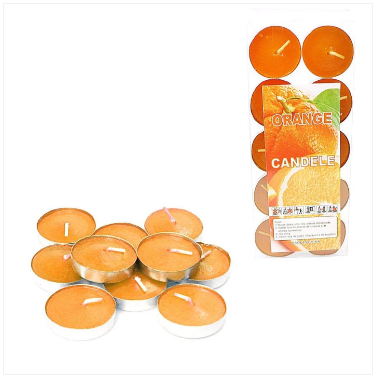 10 Pack Scented Wax Tea Light Candles Assorted Scents