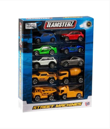 10 Pack Teamsterz Boy Racer Cars Assorted Vehicle Cars 2 Designs Available