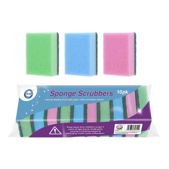 10pc Sponge Scrubbers