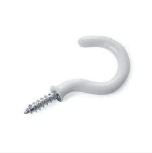 1 1/4'' White Pvc Cup Hooks Value Pack