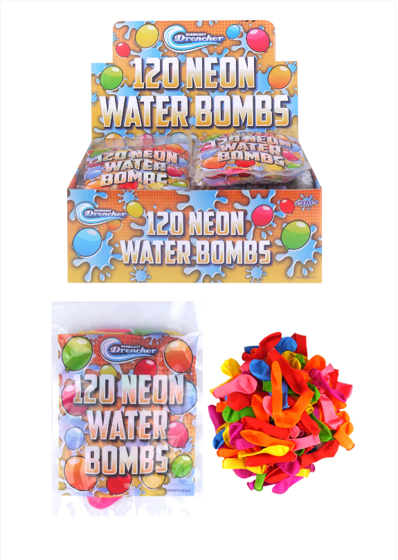 120 Pack Outdoor Fun Neon Water Bombs