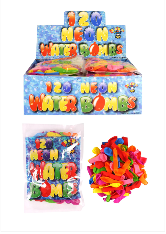 120 Pack Outdoor Fun Neon Water Bombs