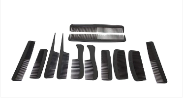 12 Pack Black Hair Style Assorted Comb Salon Barber Set Professional Kit