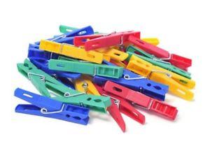 12 Pack Plastic Clothes Pegs With Rope Outdoor Washing Clothes Line Pegs