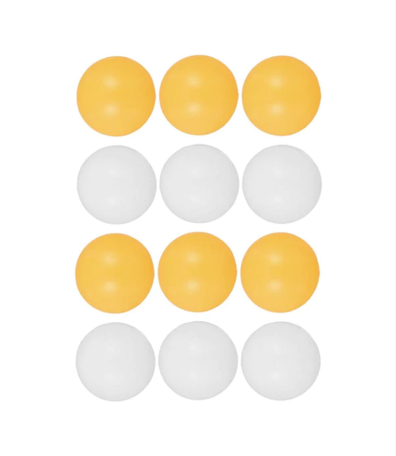 12 Pack Plastic Ping Pong Balls OrangeWhite Mix Balls 3.5cm