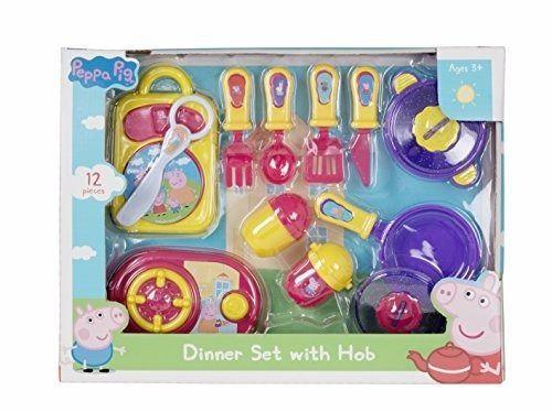 12 Pc Childrens Peppa Pig DINNER SET with HOB