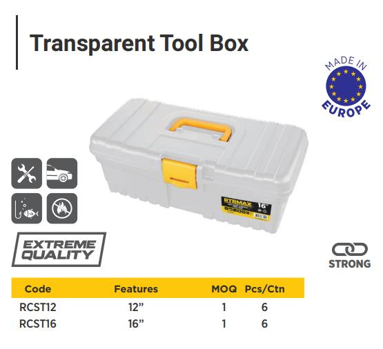 12" TRANSPARENT ECO TOOL BOX