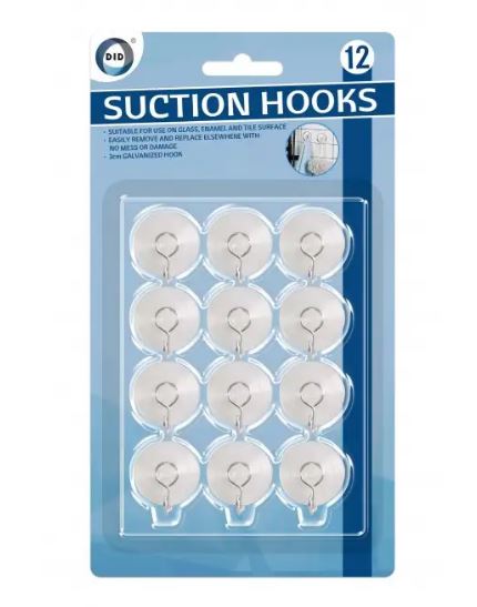 12pc Suction Hooks