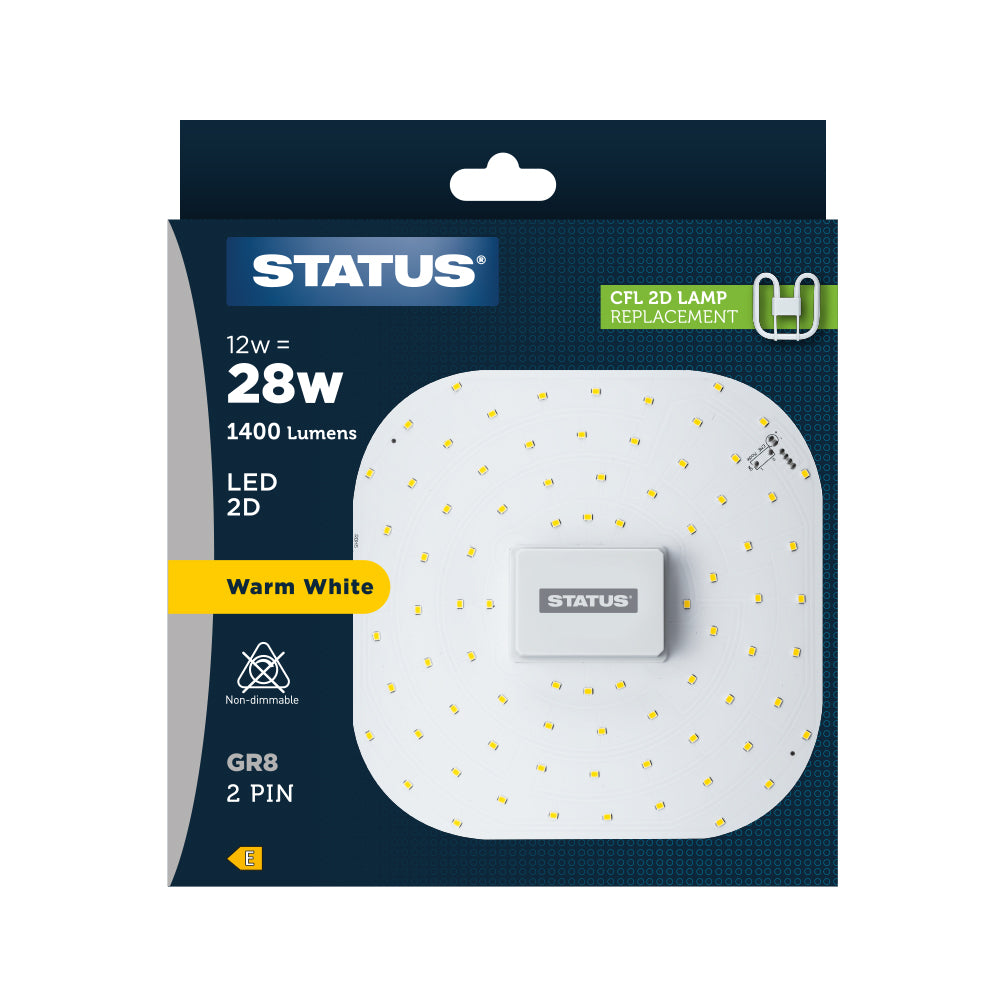 12w - LED - 2D - Warm White - 2 Pin - 1 pk box