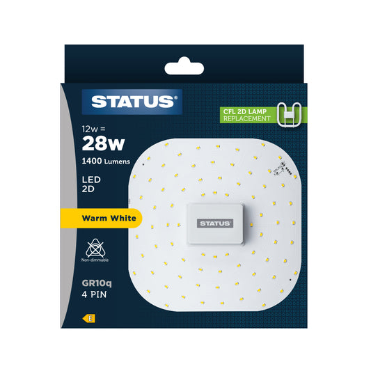 12w - LED - 2D - Warm White - 4 Pin - 1 pk box