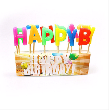 13pc Happy Birthday Candle Set Cake Celebration Party Decoration Coloured Letter