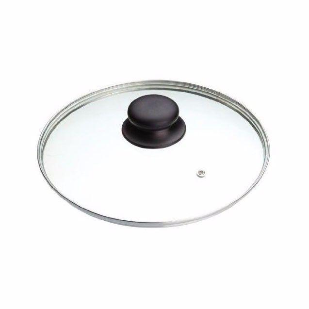 14 cm Clear Glass Pan Lid With Knob Replacement Pan Lid