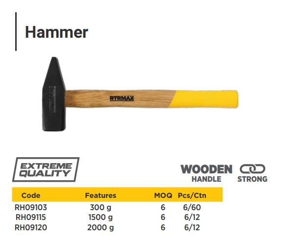 1500g Hammer Wooden Handle