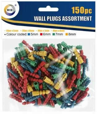 150pc Wall Plugs Assortment