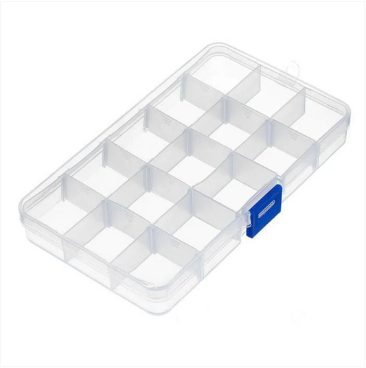 15 Compartment Organiser Plastic Box Medicine Arts & Craft