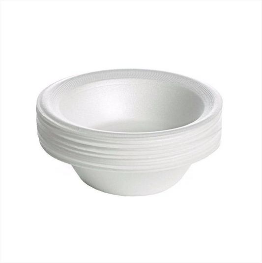 15 Pack Disposable White Bowls 12oz