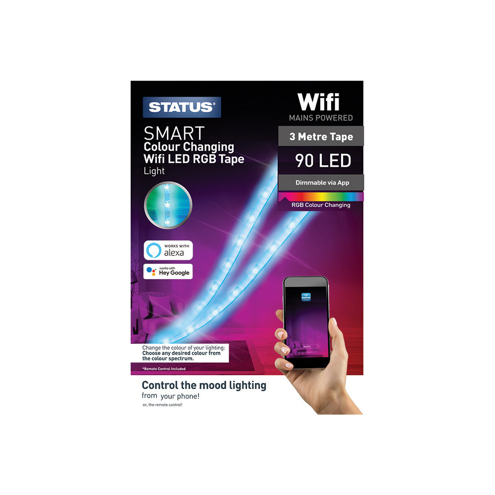15w - 3 Mtr - RGB Tape - Smart - 1 pk - in Glossy Retail Box