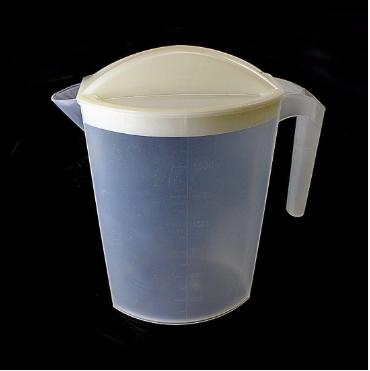 1750 ml Plastic Jug With Coloured Removable Lid, Dishwasher / Fridge Safe