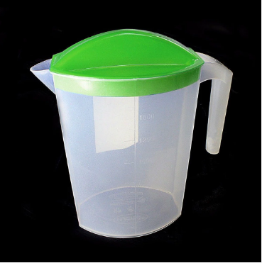 1750 ml Plastic Jug With Coloured Removable Lid, Dishwasher / Fridge Safe