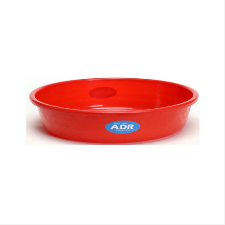 18' Plastic Washing Bowl 46cm Round Plain Assorted Colours