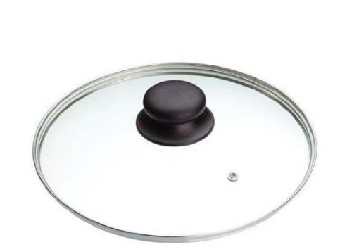 18 cm Clear Glass Pan Lid With Knob Replacement Pan Lid