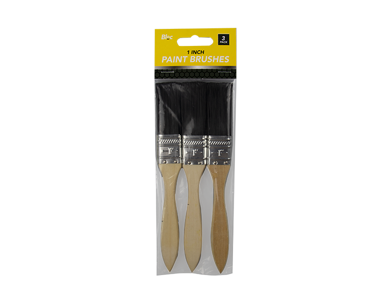 1" Paintbrush Set 3pk