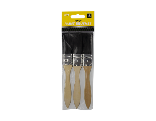 1" Paintbrush Set 3pk